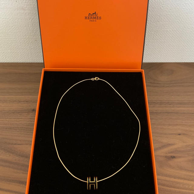 HERMES ポップ　アッシュ　ネックレス　H