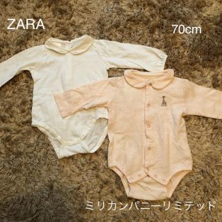 ザラキッズ(ZARA KIDS)の106  ロンパース 70cm 女の子(ロンパース)