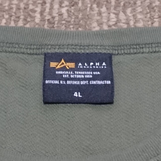 ALPHA INDUSTRIES(アルファインダストリーズ)の大きいサイズ ALPHA 半袖Tシャツ 4L メンズのトップス(Tシャツ/カットソー(半袖/袖なし))の商品写真