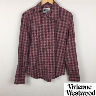 ヴィヴィアンウエストウッド(Vivienne Westwood)の美品 ヴィヴィアンウエストウッドマン 長袖シャツ チェック サイズ46(シャツ)