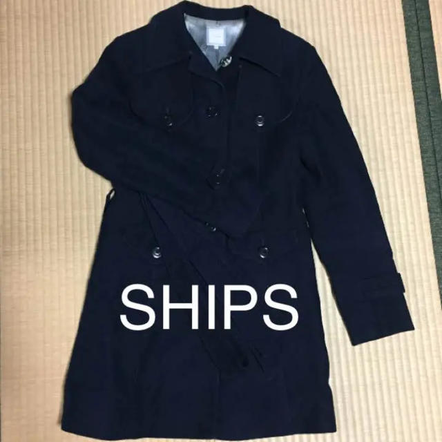 SHIPS(シップス)のSHIPS コート シップス ネイビー Aライン レディースのジャケット/アウター(ロングコート)の商品写真