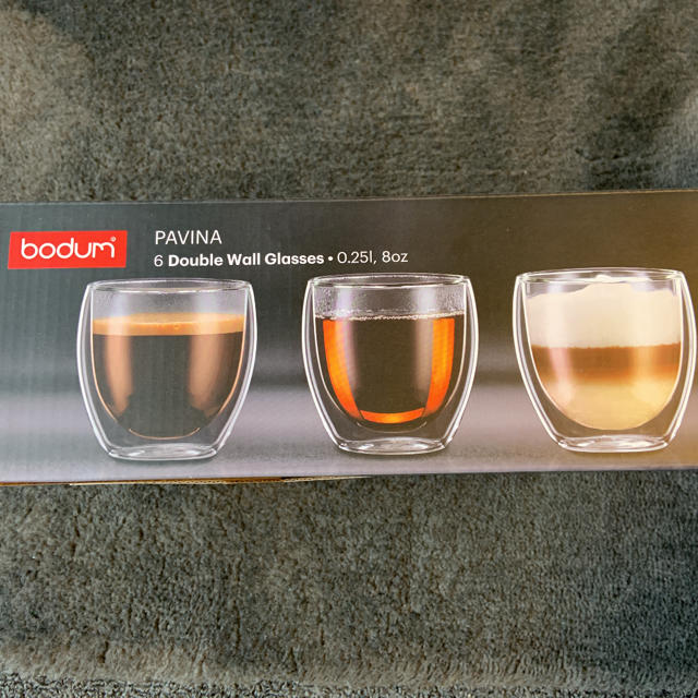 bodum(ボダム)のBODUM ボダム グラス 250ml×6 (6個セット)新品 インテリア/住まい/日用品のキッチン/食器(グラス/カップ)の商品写真