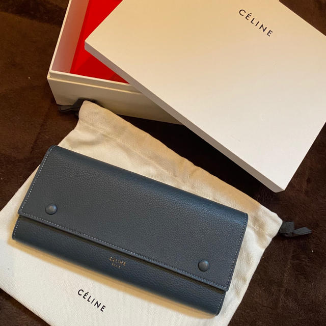 CELINE セリーヌ ラージフラップ マルチファンクション スリ 長財布 美品