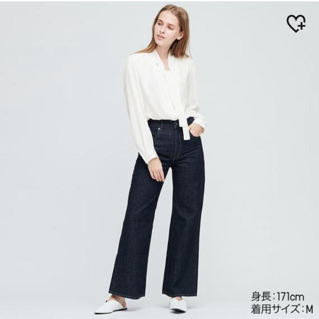 UNIQLO(ユニクロ)のレーヨンボウタイブラウス レディースのトップス(シャツ/ブラウス(長袖/七分))の商品写真