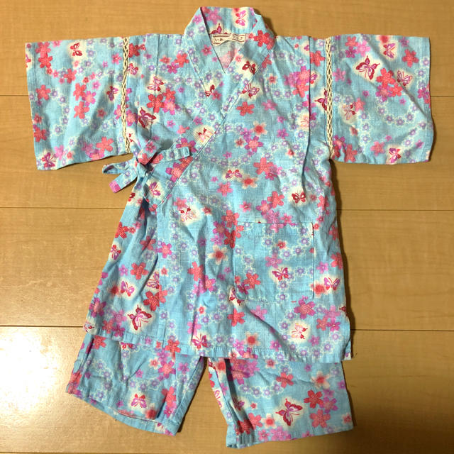 甚平　100 キッズ/ベビー/マタニティのキッズ服女の子用(90cm~)(甚平/浴衣)の商品写真