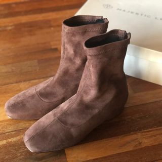 マジェスティックレゴン(MAJESTIC LEGON)のマジェスティックレゴン ローヒール ストレッチ ブーツ 美品(ブーツ)