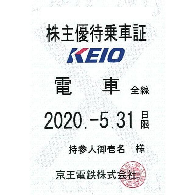 京王電鉄　株主優待乗車証　電車のみ　半年定期　2020.5.31　送料無料のサムネイル
