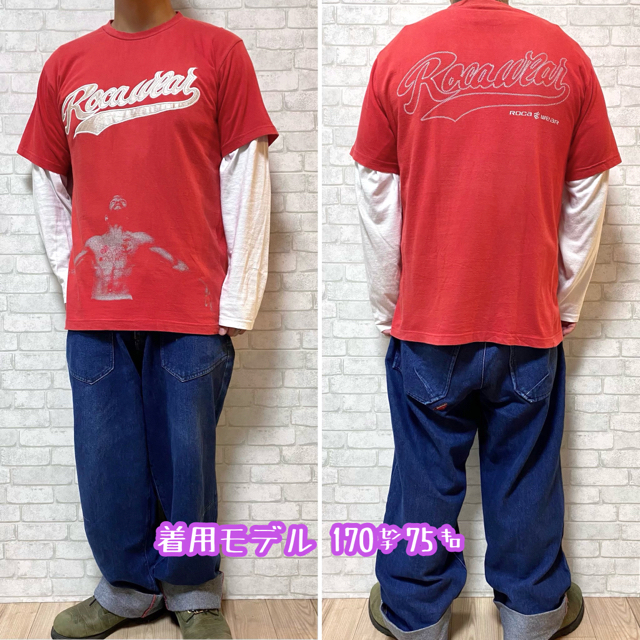90s〜 Rocawear ロカウェア ロゴ刺繍  オーバーサイズTシャツ