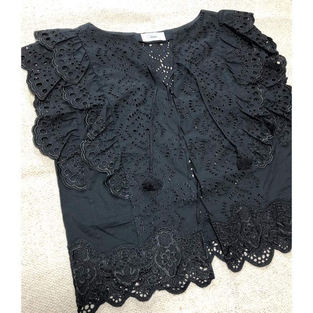 IENA - 《美品》IENA カットワークレースブラウス