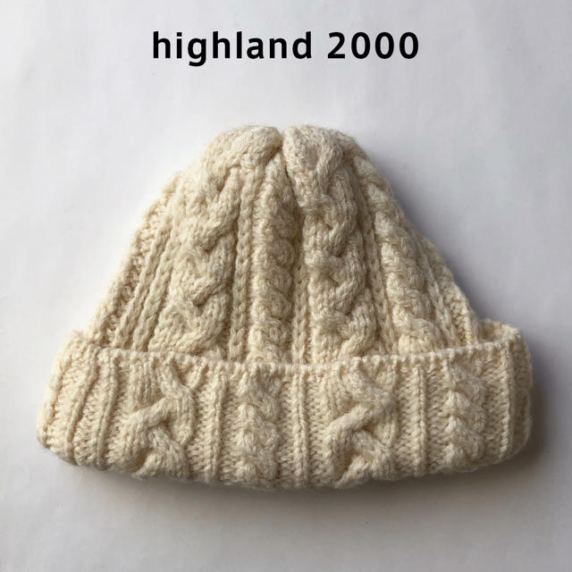 highland 2000 ニット帽 ハイランド ニットキャップ ケーブル編み レディースの帽子(ニット帽/ビーニー)の商品写真