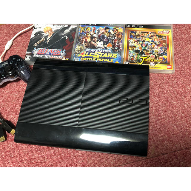 PS3 本体　ゲームソフト4本　HDMIコード　ポリパッド