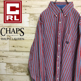 チャップス(CHAPS)の【CHAPS】ラルフローレン☆刺繍ロゴ ストライプ BDシャツ(シャツ)