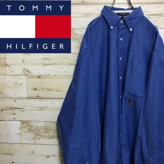 トミーヒルフィガー(TOMMY HILFIGER)の【90s】トミーヒルフィガー☆エンブレム刺繍ロゴ ビッグサイズ BDシャツ(シャツ)