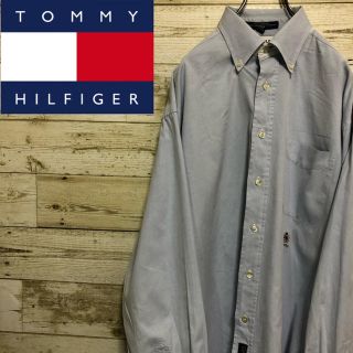 トミーヒルフィガー(TOMMY HILFIGER)の【希少】トミーヒルフィガー☆エンブレム刺繍ロゴ BDシャツ(シャツ)