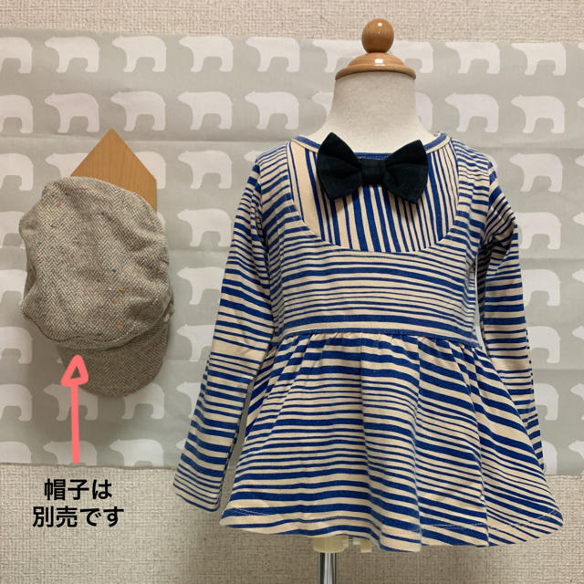 Mini Rodini(ミニロディー二)チュニック・中古・3歳(95cm) キッズ/ベビー/マタニティのキッズ服女の子用(90cm~)(ワンピース)の商品写真