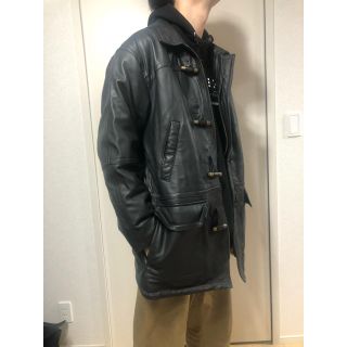 バーバリー(BURBERRY)のBurberry レザーダッフルコート(ダッフルコート)