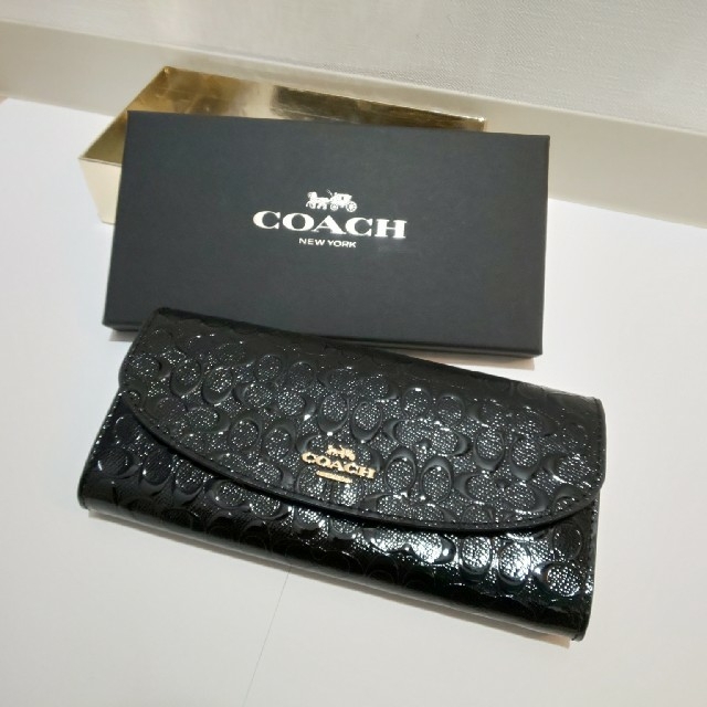 COACH 長財布 新品箱付き!! レザーブラック