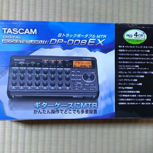 takedai's　shop｜ラクマ　TASCAM　DP-008EX　8トラックポータブルMTRの通販　MTR　タスカム　by