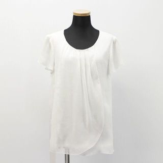 ニジュウサンク(23区)の美品 23区 オンワード樫山 シャインシフォン コンビジャージー カットソー(カットソー(半袖/袖なし))