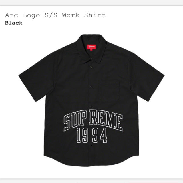 Supreme Arc Logo S/S Work Shirt Black M 【お試し価格！】 51.0%OFF
