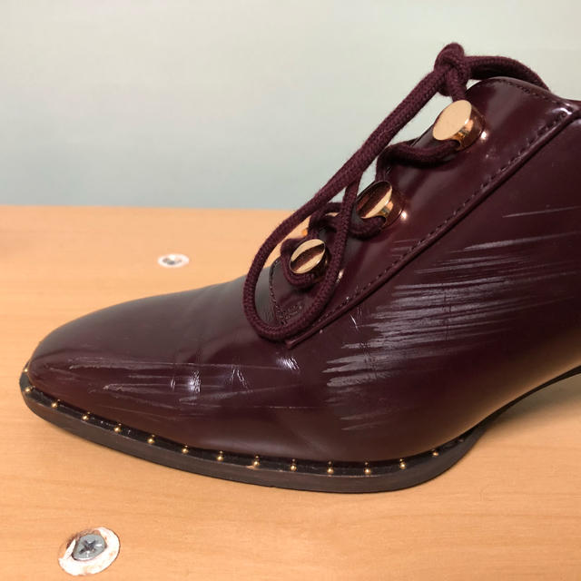 RANDA(ランダ)のRANDA ヒールローファー　ボルドー レディースの靴/シューズ(ローファー/革靴)の商品写真