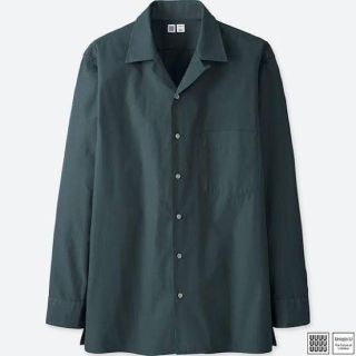 ユニクロ(UNIQLO)のUniqlo U オープンカラーシャツ(長袖)(シャツ)