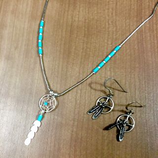 インディアンジュエリー(INDIAN JEWELRY)のインディアンジュエリー ・ネックレス&ピアスセット(ピアス)