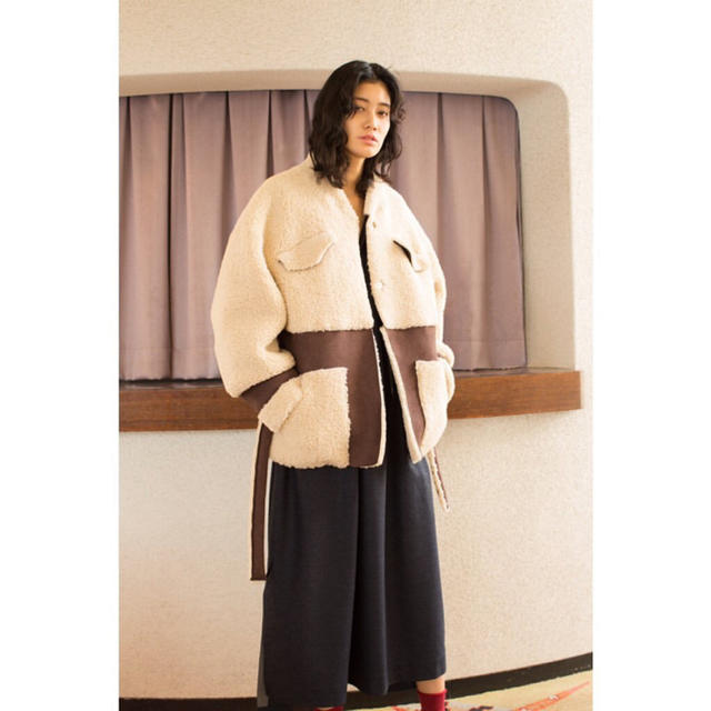 EARIH ECO MOUTON BELTED COATアーリエコムートンコート