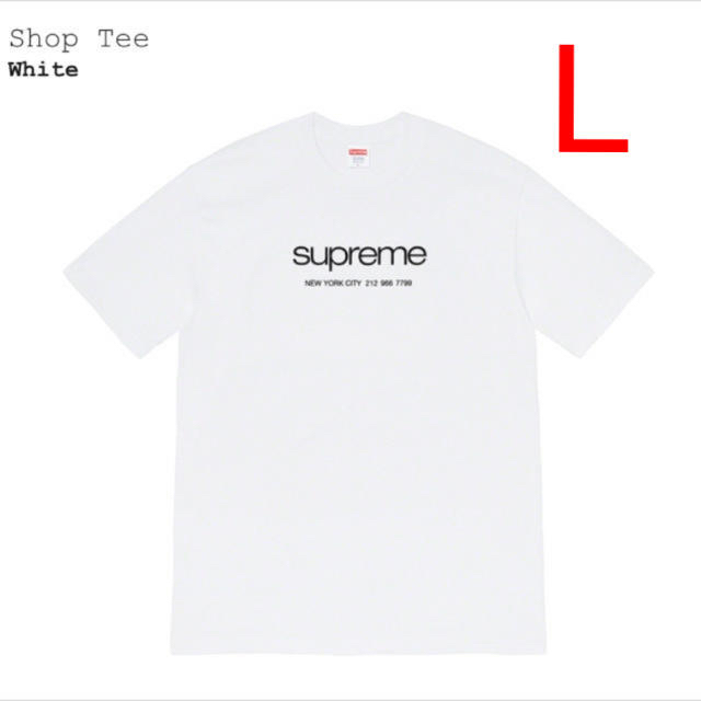 supreme Shop Tee White L サイズ 20ss