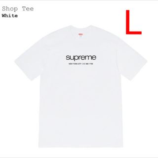 シュプリーム(Supreme)のsupreme Shop Tee White L サイズ 20ss(Tシャツ/カットソー(半袖/袖なし))