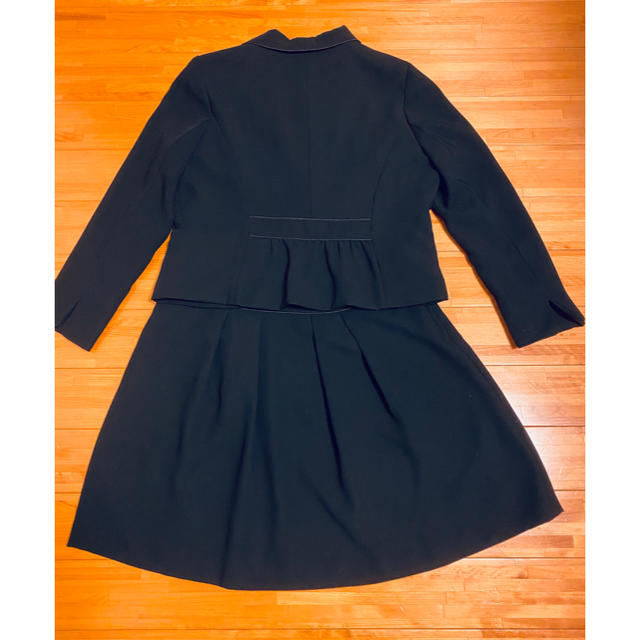 ニッセン(ニッセン)のニッセン　フレアスカート　スーツ　19号　ブラック レディースのフォーマル/ドレス(スーツ)の商品写真