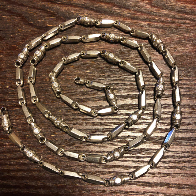 AVALANCHE(アヴァランチ)のかずさん専用　ホワイトゴールド 中空ネックレス AVALANCHE メンズのアクセサリー(ネックレス)の商品写真