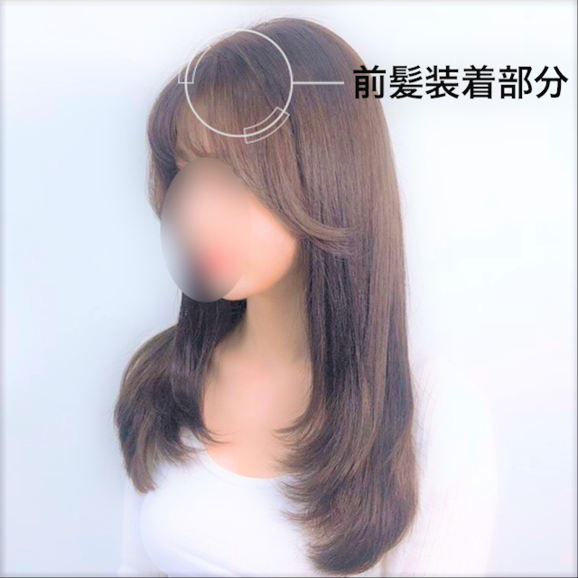 人毛100✨自然 前髪ウィッグ ナチュラルブラックの通販 by LUCKY☆YOU 人毛100%ハンドメイド エアリーな前髪ウィッグ 自然な黒髪の色合い