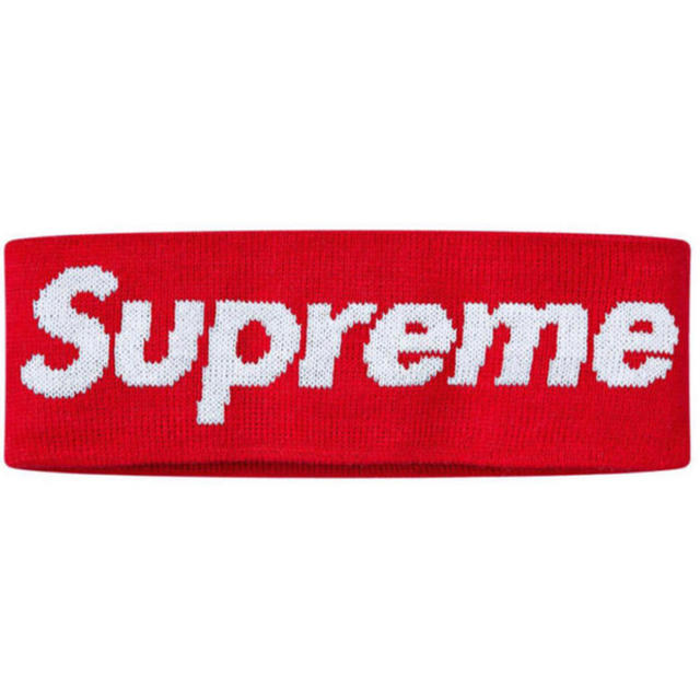Supreme 18AW NewEra Big Logo Headband 赤