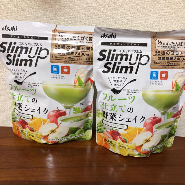 アサヒ(アサヒ)の2個でお買い得☆スリムアップスリム フルーツ仕立ての野菜シェイク 300g×2袋 コスメ/美容のダイエット(ダイエット食品)の商品写真