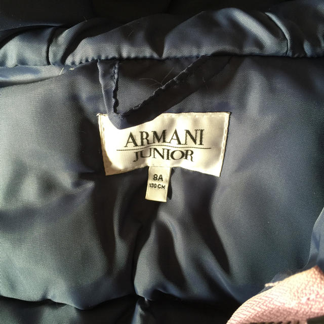 ARMANI JEANS(アルマーニジーンズ)のARMANI 女の子フード付きコート キッズ/ベビー/マタニティのキッズ服女の子用(90cm~)(コート)の商品写真