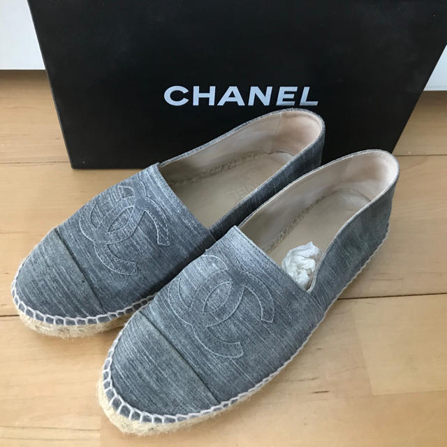 シャネル CHANEL 定番　エスパドリーユ スニーカー スリッポン 国内購入