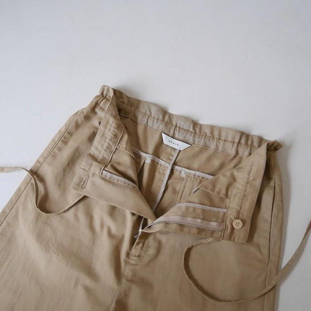 argue COTTON CUPRA LINEN PANTS ベージュ