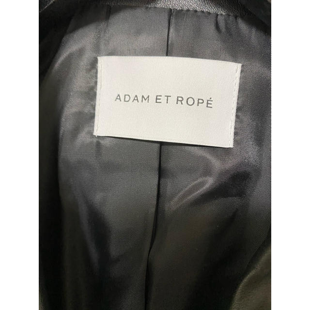 Adam et Rope'(アダムエロぺ)のアダムエロペ  レザージャケット　ブラック　36 レディースのジャケット/アウター(ライダースジャケット)の商品写真