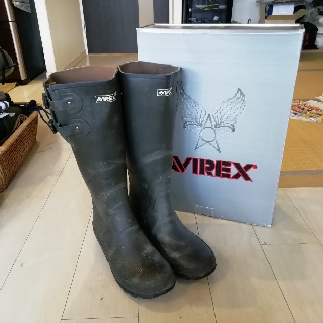 AVIREX(アヴィレックス)のお待たせです。AVIREX レインブーツFURY ダークブラウン27センチ メンズの靴/シューズ(長靴/レインシューズ)の商品写真