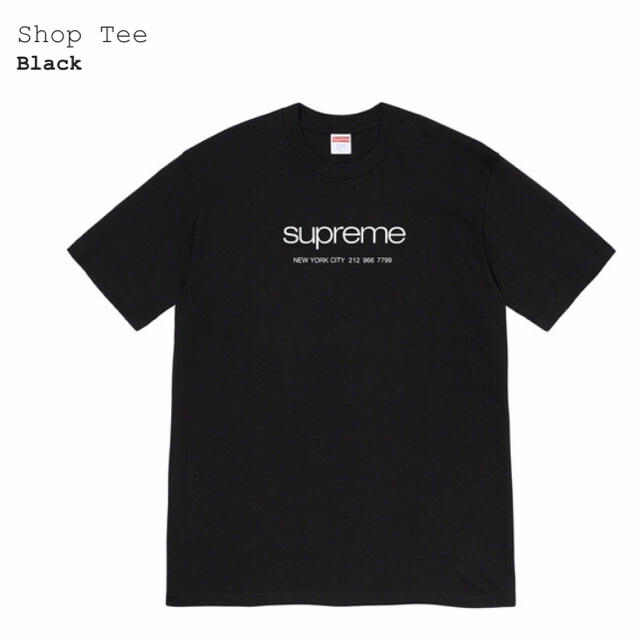 Mサイズ 黒★Supreme 20ss Shop Tee ステッカー付き