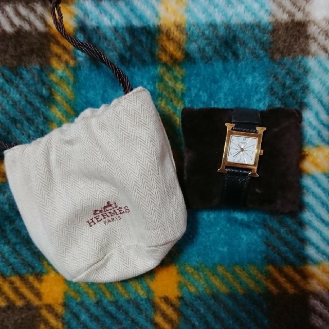 100 %品質保証 Hermes - エルメス Hウォッチ ゴールド 腕時計
