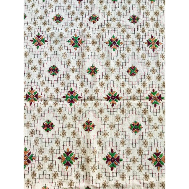 インド　グジャラート　カッチ刺繍　布地　スパンコールハンドメイド