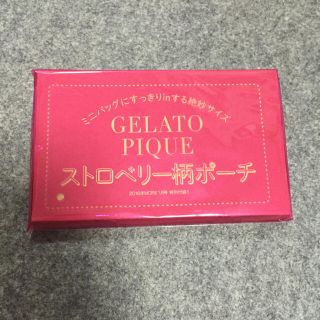 ジェラートピケ(gelato pique)のジェラートピケストロベリー柄ポーチ (ポーチ)