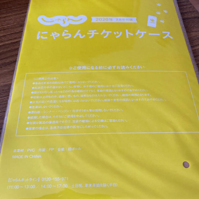 じゃらん　にゃらんチケットケース その他のその他(その他)の商品写真