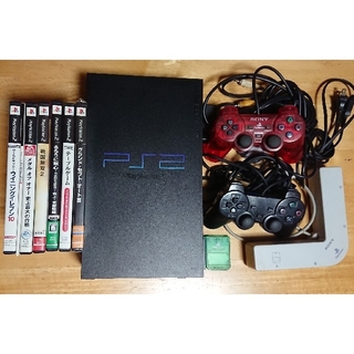 プレイステーション2(PlayStation2)のPS2 本体 ソフト6本(家庭用ゲーム機本体)