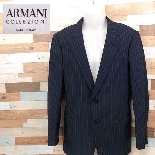 アルマーニ(Armani)の【ARMANI】 美品 ジョルジオアルマーニ 2Bシングルストライプジャケット(テーラードジャケット)