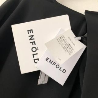 エンフォルド(ENFOLD)のENFOLD ブラウス　トップス　黒　38(シャツ/ブラウス(長袖/七分))