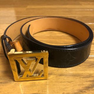 美品 LOUIS VUITTON エナメル パテント ベルト(75)