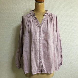 ネストローブ(nest Robe)のBliss bunch ブリスバンチ ギャザーブラウス リネン 麻 シャツ(シャツ/ブラウス(長袖/七分))